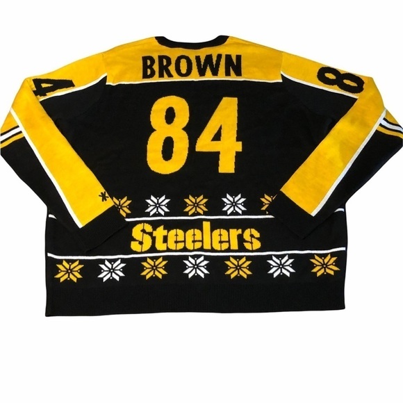 NFL TEAM APPAREL - STEELERS ANTONIO BROWN SWEATER SIZE 2XL - Picture 3 of 10
